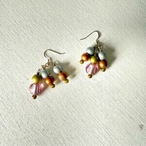 Beaded Mutli Colored Dangly Earrings